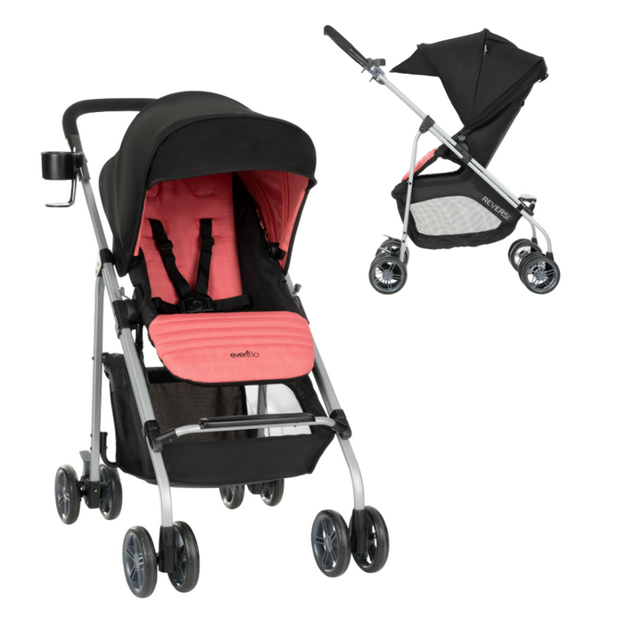Evenflo Reversi Lightweight Reversible Stroller, 2021, Celestine Coral