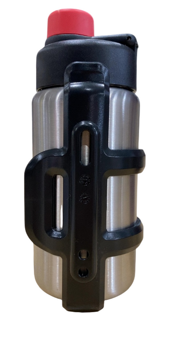 Woom GLUG Stainless Steel Bottle + Bottle Cage, Stainless