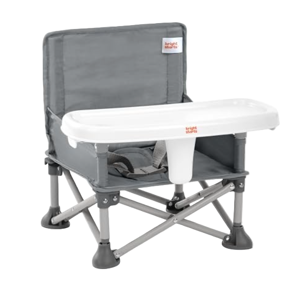 Bright Starts Pop 'N Sit Portable Booster, Grey