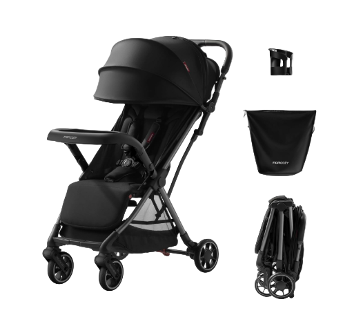 Momcozy ClickGo Lightweight Stroller, Black, 2025