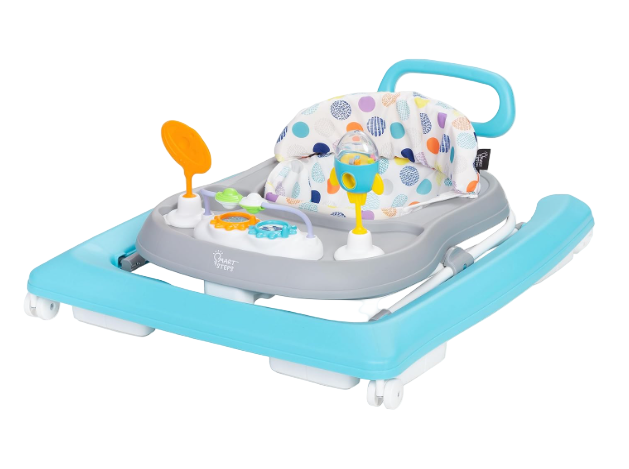 Baby Trend Smart Steps Trend Plus 2-in-1 Activity Walker with Deluxe Toys, Orbits White