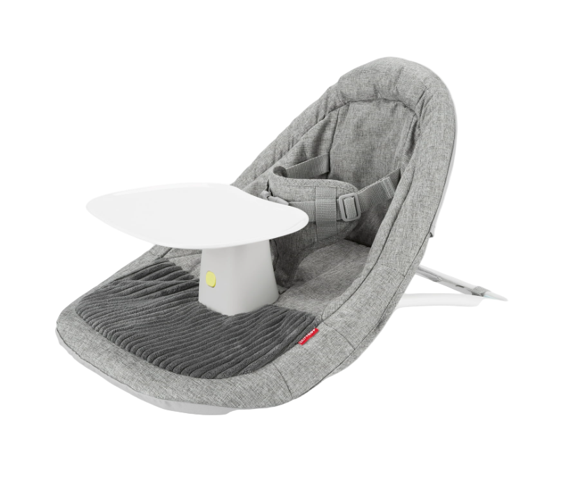 Skip Hop Silver Lining Cloud Upright Floor Seat, Grey/White, With Tray