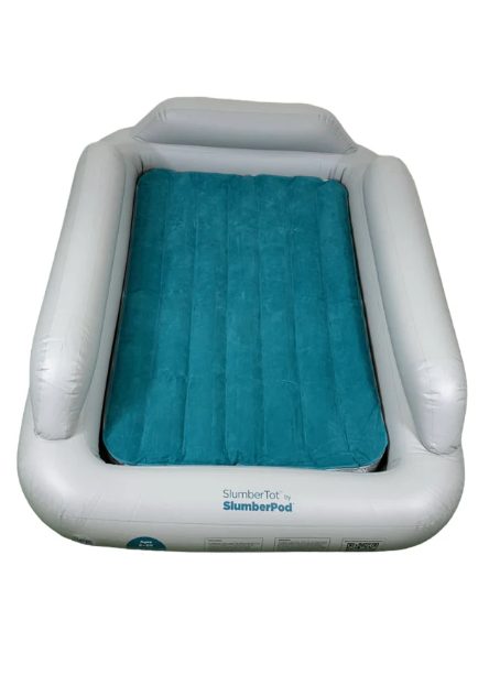 SlumberPod SlumberTot Inflatable Toddler Bed, Gray/Teal