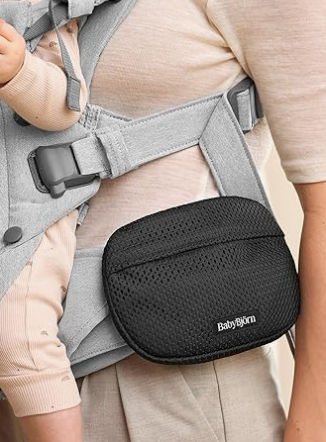 BabyBjorn Pocket Pouch for Baby Carrier, Black Mesh