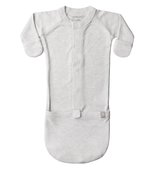 Goumikids 24 Hour Convertible Gown, 3-6 Months, Storm Gray