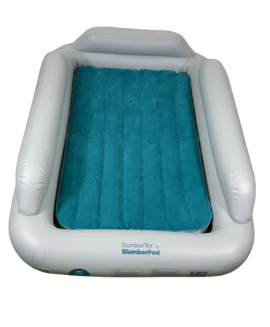 SlumberPod SlumberTot Inflatable Toddler Bed, Gray/Teal