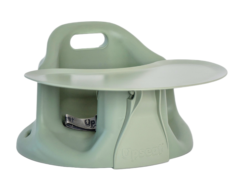 Upseat Baby Floor & Booster Seat with Tray, Sage