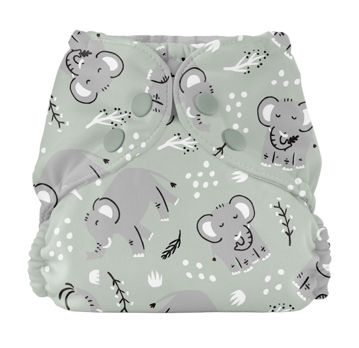Esembly Outer Diaper Cover, Elephants, Size 1, 1 pack