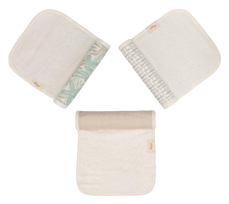 Crane Baby Cotton Muslin Burp Cloth Set, Beach Life