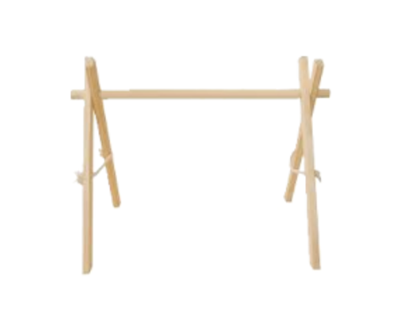 Poppyseed Play Wooden Baby Gym, Natural Wood w/ No Toys Included