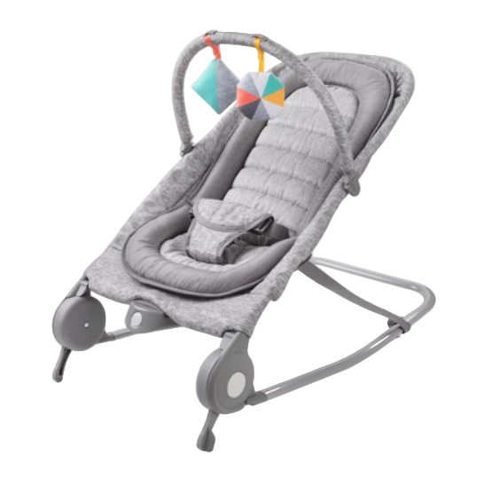 Summer Infant 2-in-1 Baby Bouncer And Rocker Duo, Light Gray Tweed