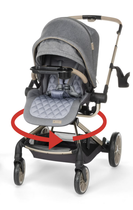 Monbebe 360 Rotating Modular Travel System Stroller, 2025, Castlepoint