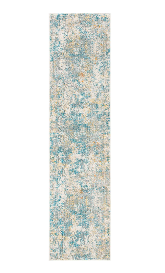 Safavieh Madison Collection Runner Rug 2'2" x 6', Teal/Gold