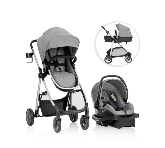 evenflo omni vs pivot Evenflo Omni Plus Modular Travel System, 2025, Mylar Gray