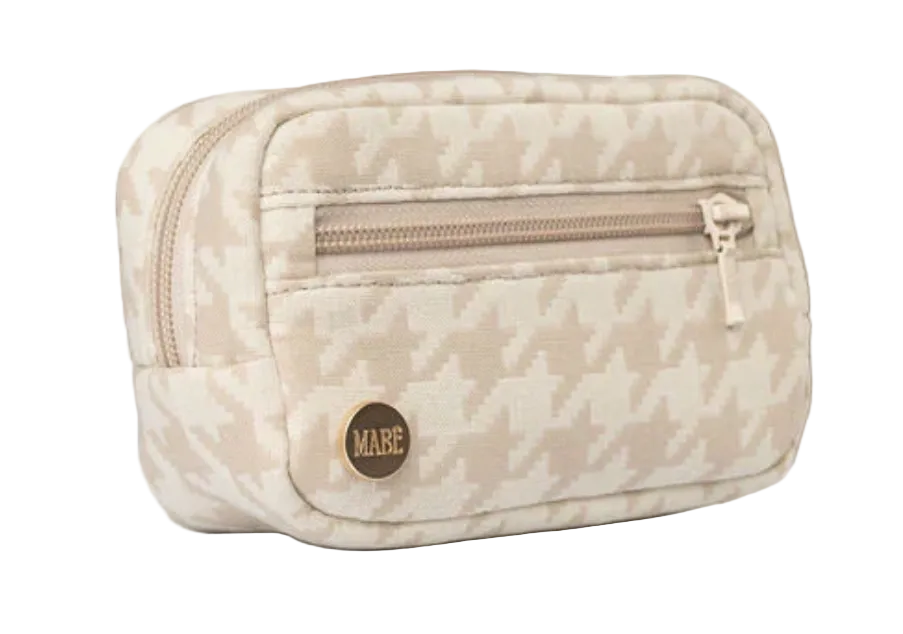 Mabē Monarch Accessory Bag, Houndstooth
