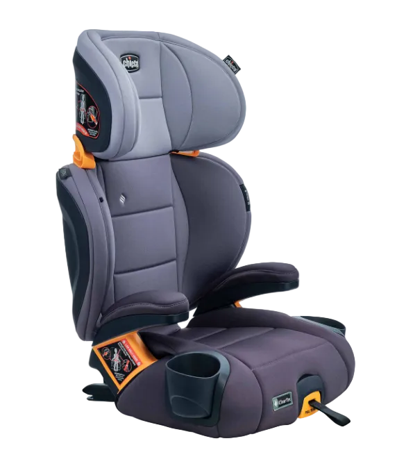 Chicco KidFit 2-in-1 Belt Positioning Booster Car Seat, 2024, KidFit ClearTex Plus Lilac