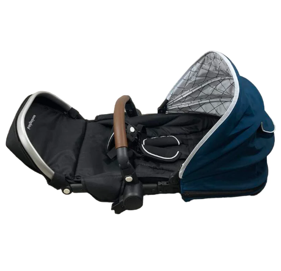 Mockingbird 2nd Seat Kit with Extendable Canopy, Sea, Silver With Penny Leather, Windowpane