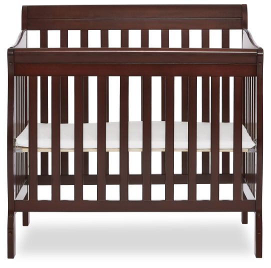 Dream On Me Aden 4-in-1 Convertible Mini Crib, Espresso