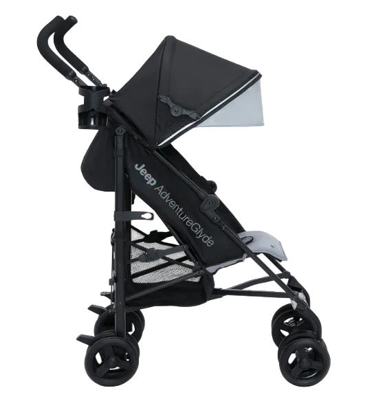 Delta Children Jeep AdventureGlyde Stroller, Black/Grey, 2023