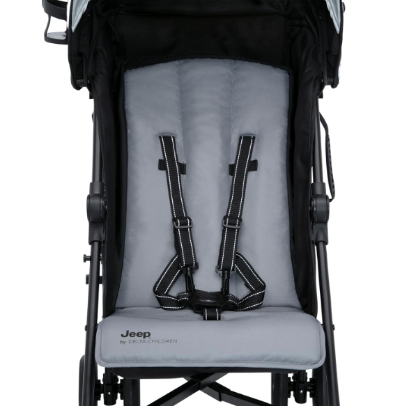 Delta Children Jeep AdventureGlyde Stroller, Black/Grey, 2023