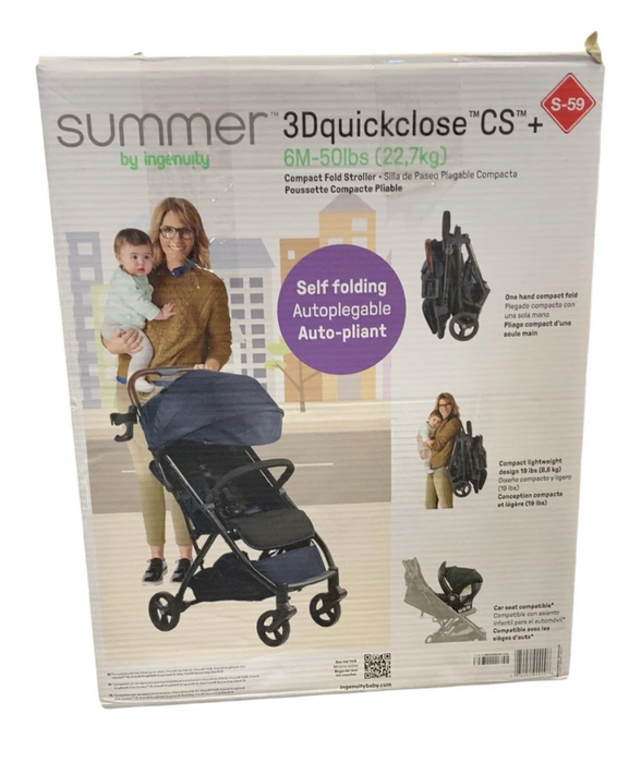 Summer by Ingenuity 3D Quick Close CS+ Stroller, 2024, Deep Ocean