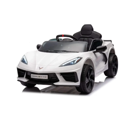 Freddo Chevrolet Corvette C8 12V Electric Ride-On Car, White
