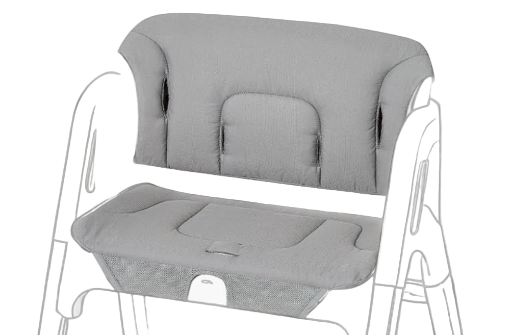 Momcozy High Chair Cushion & Backrest Set for Dinerpal Chair, Grey
