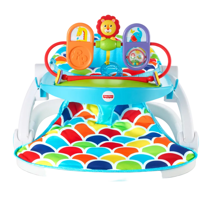 Fisher Price Premium Sit-Me-Up Floor Seat with Toy Tray, Happy Hills