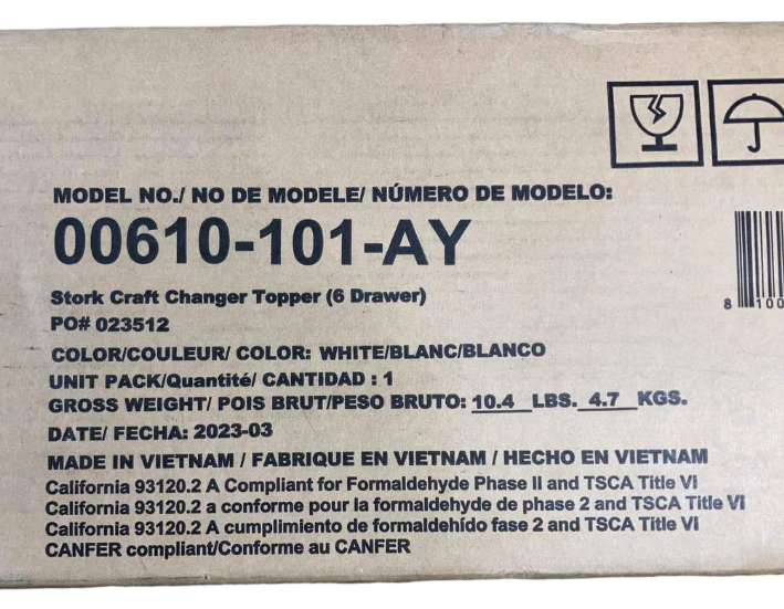 Stork Craft Changer Topper, White