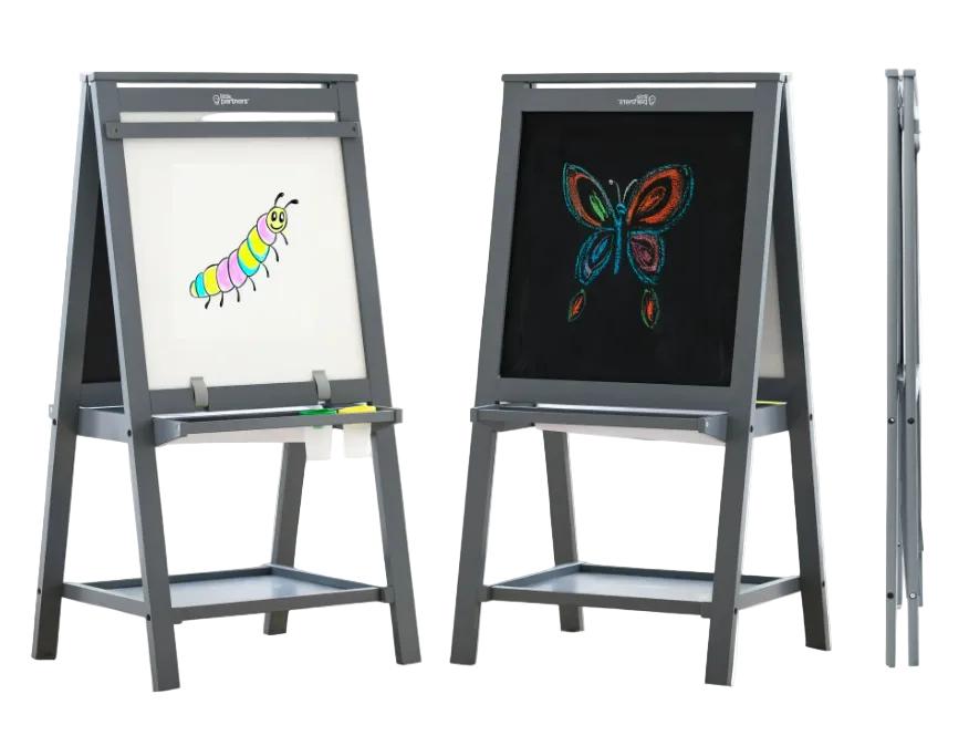 Little Partners Folding Artist EZ Easel, Earl Grey