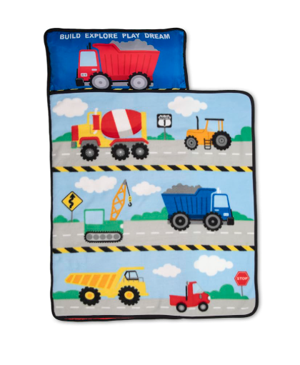 Baby Boom Nap Mat Set, Construction Vehicles
