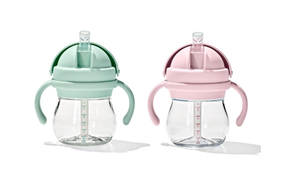 Shop OXO Tot Transitions Straw Cups with Handles, 2 Pack, Opal/Blossom, 6 ounce at GoodBuy Gear