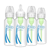 Shop Dr. Brown's Natural Flow Anti-Colic Options+ Narrow Baby Bottles, 8oz, Clear, 4 Pack at GoodBuy Gear