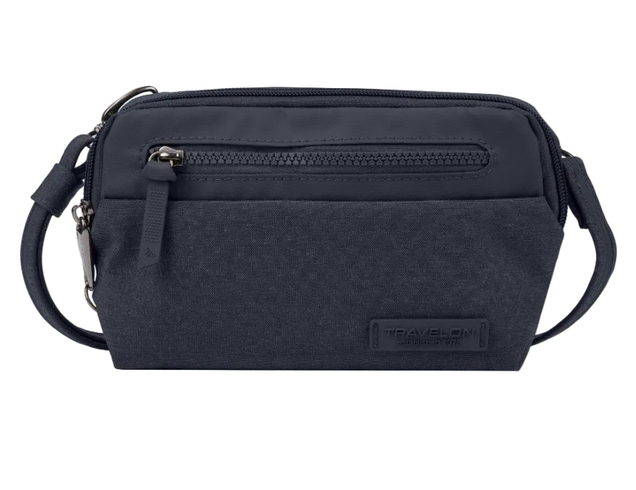 Travelon Anti Theft Bag, Crossbody, Metro Collection, Navy Heather