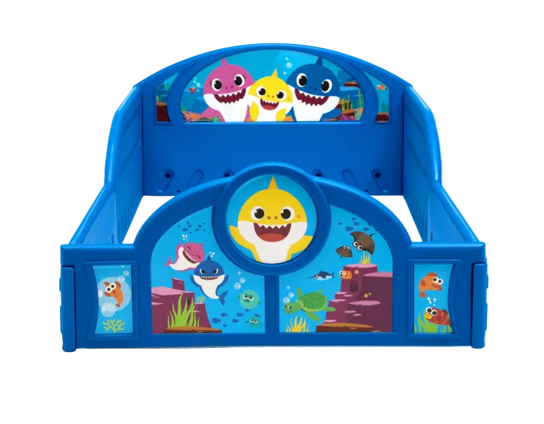 Delta Children Plastic Sleep and Play Toddler Bed, Baby Shark