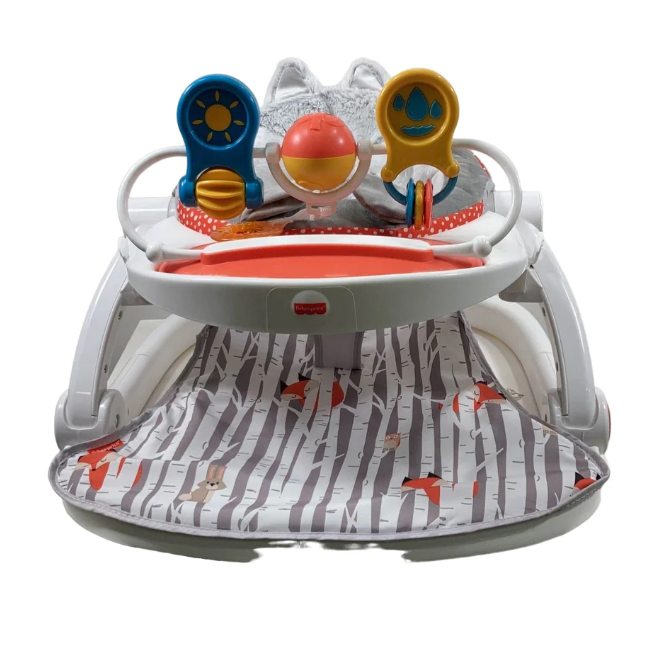 Fisher Price Premium Sit-Me-Up Floor Seat with Toy Tray, Peek-A-Boo Fox