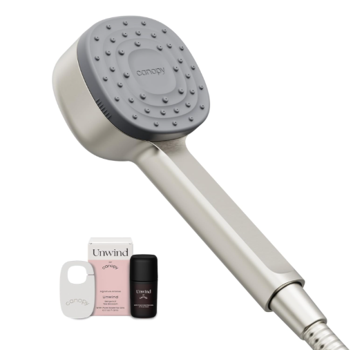 Canopy Handheld Filtered Shower Head & Scalp Massager, Nickel