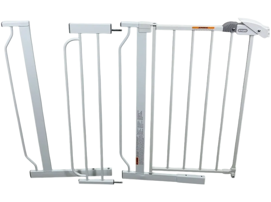 Regalo Easy Step 38.5-Inch Extra Wide Walk Thru Baby Gate, White