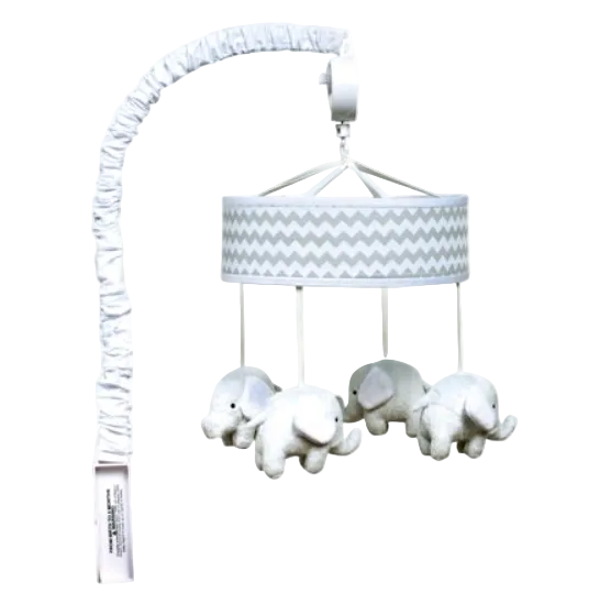 Trend Lab Mobile, Gray Chevron/Elephants