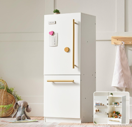 Tiny Land Wooden Toy Fridge, White