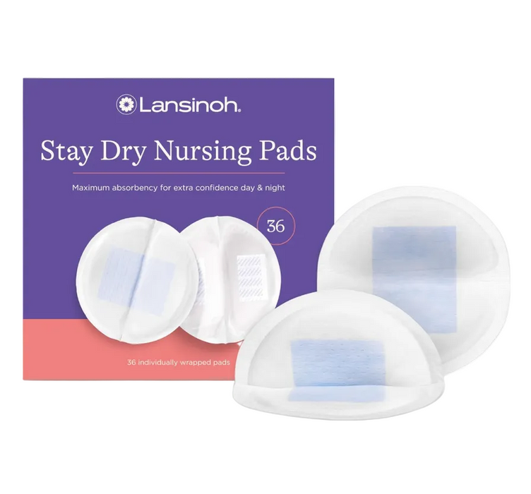 Lansinoh Stay Dry Disposable Nursing Pads, 36 Count