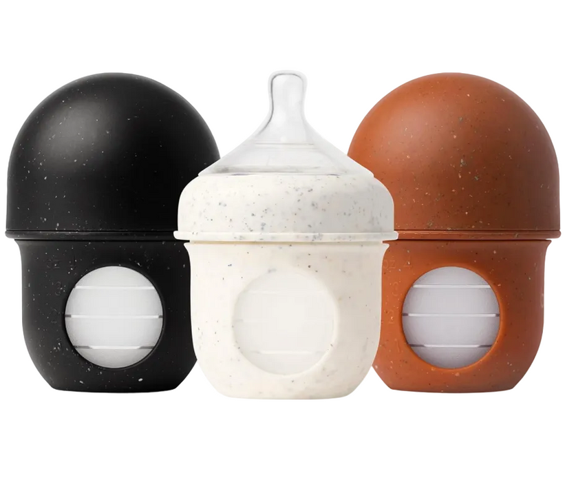 Boon Nursh Bottles 3 Pack, 4oz, Slow, Speckle