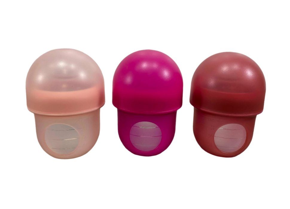 Boon Nursh Bottles 3 Pack, 4oz, Pink, Slow