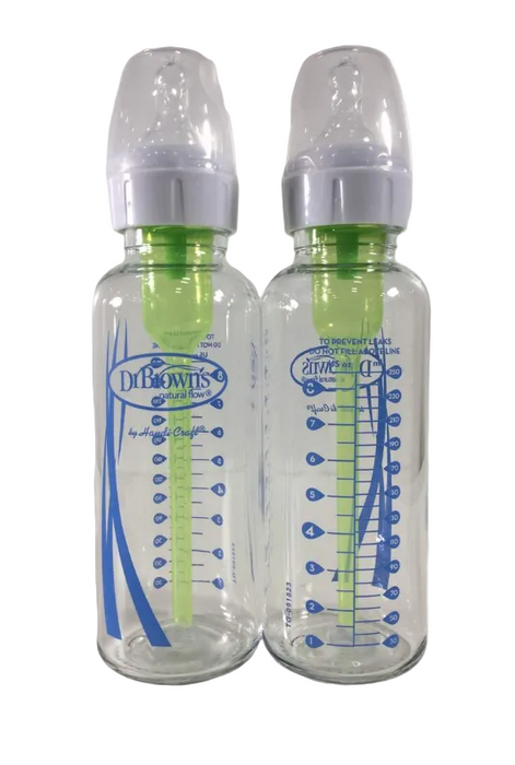 Dr. Brown's Options+ Anti-colic Narrow Glass Bottles 2-Pack, 8 oz/250 ml