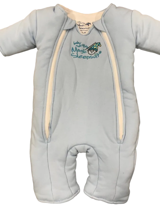 Baby Merlin's Magic Sleepsuit, Blue, Cotton, Small 3-6 Months