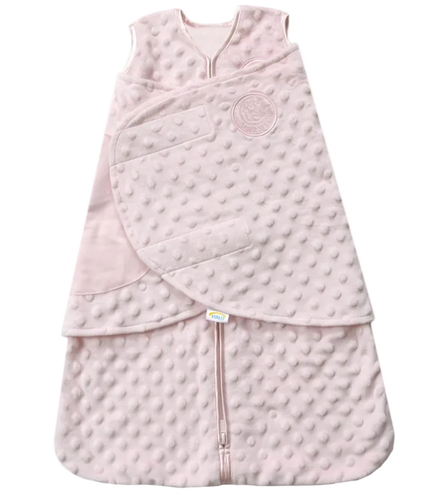 Halo SleepSack Swaddle, Newborn, Pink Plushy Dot
