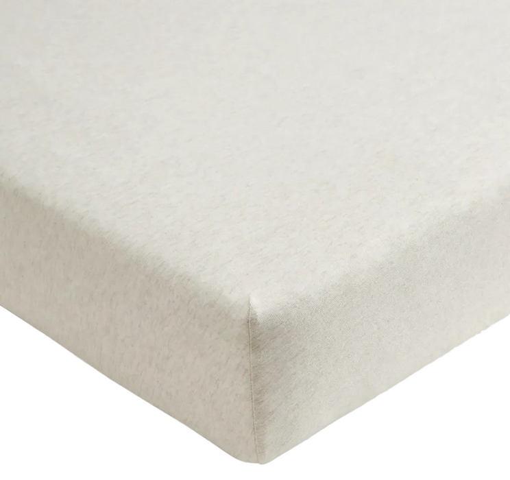 Burt's Bees Baby Organic Cotton Jersey Fitted Crib Sheet, Oatmeal