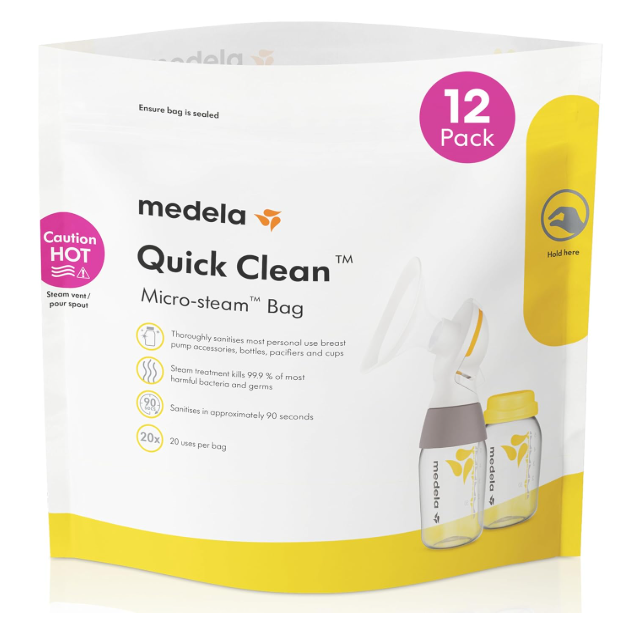Medela Quick Clean Micro Steam Bags, 12 pk
