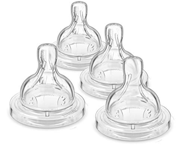 Philips Avent Anti-Colic Nipples, 4-Pack, Flow 3 3m+