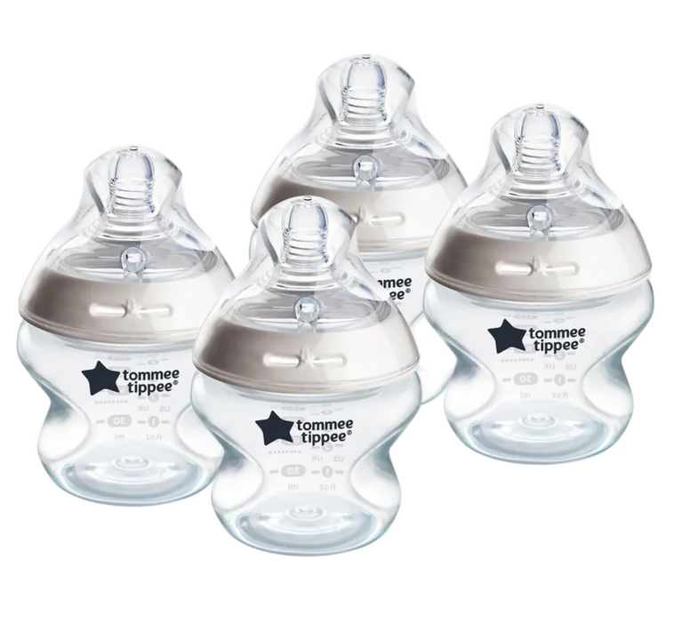 Tommee Tippee Natural Start Baby Bottle Set, 5 oz, Clear, Pack of 4
